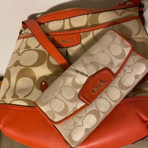 Coach shoulder bag and matching wallet